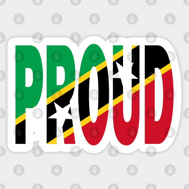 St kitts & Nevis Flag Designed in The Word Proud - Soca Mode Sticker by Soca-Mode